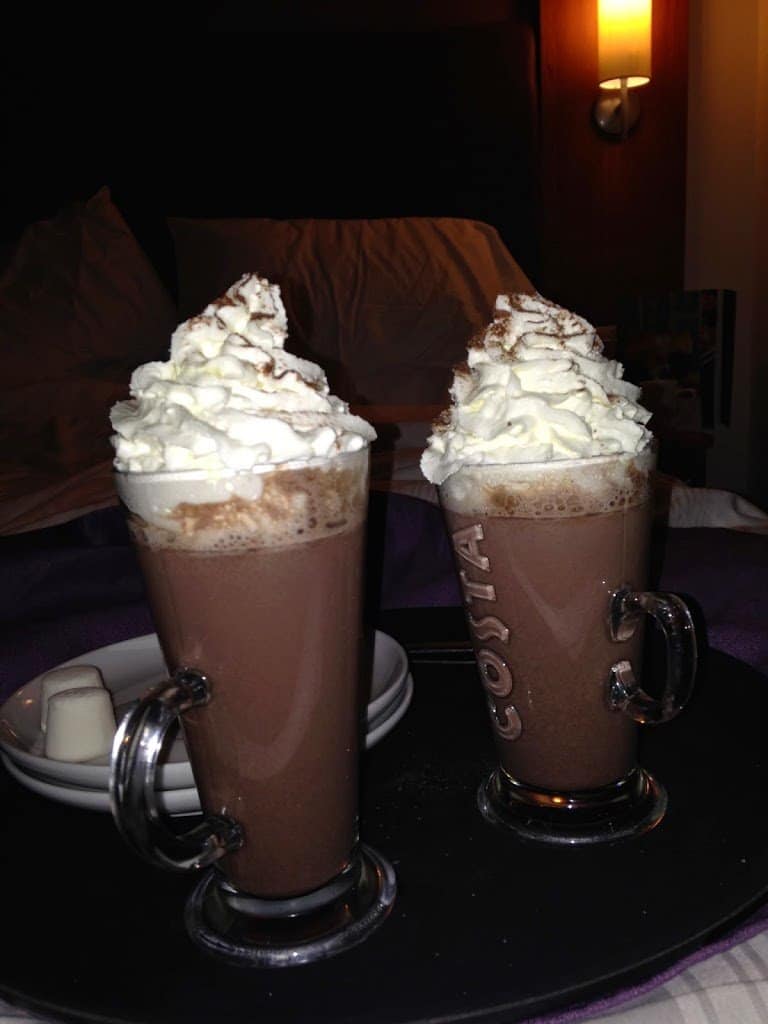 Hot chocolate for the coffee bar at the Premier Inn Waterways at Stratford Upon Avon 