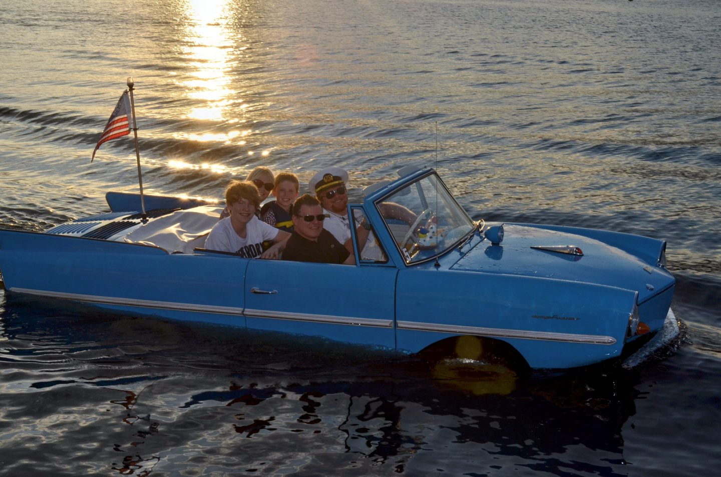 The Amphicars At Downtown Disney