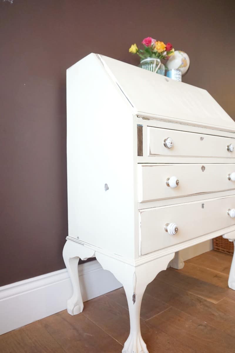 My Vintage Desk Restoration with chalk paint, and how I have transformed a dull old desk by up-cycling 