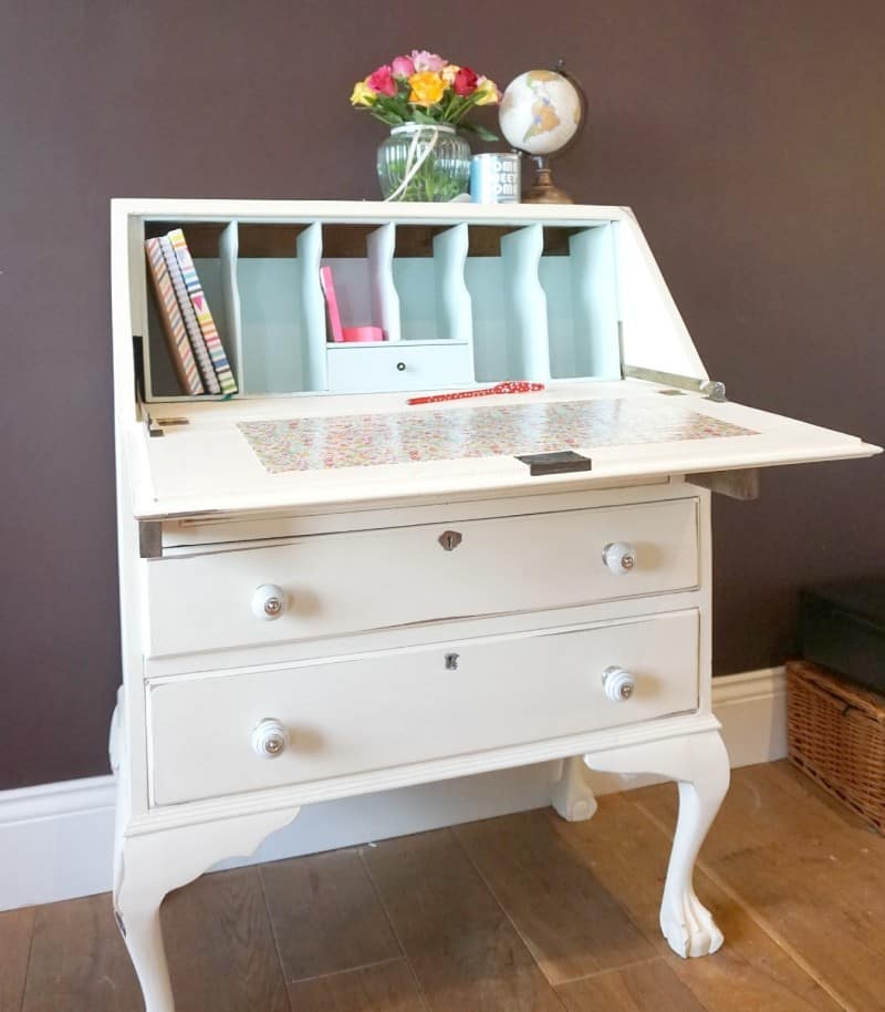 My Vintage Desk Restoration, and how I have transformed a dull old desk by up-cycling 