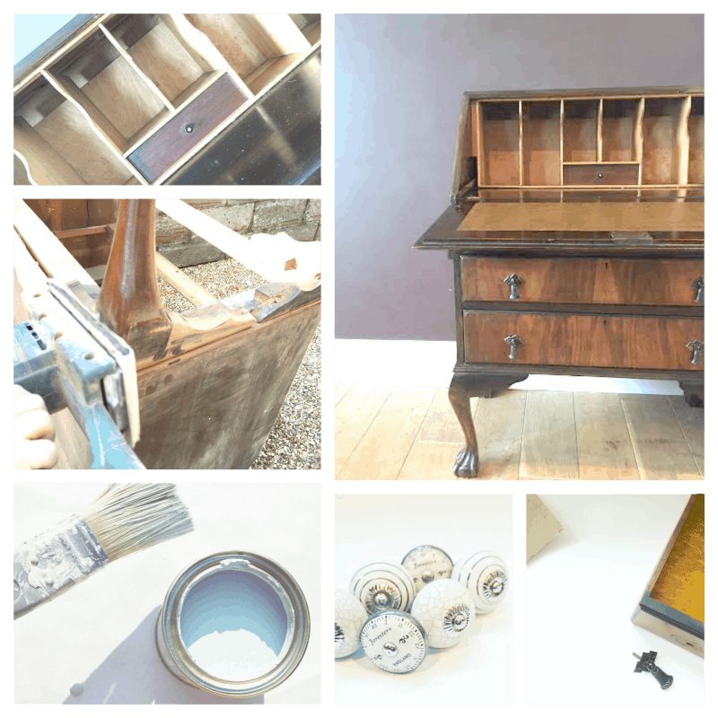  How I have transformed a dull old desk by up-cycling it