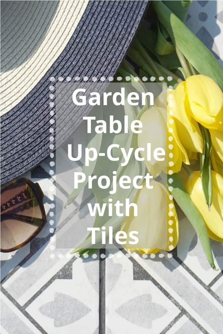 How To Up-Cycle A Garden Table With Leftover Tiles, create a beautiful new garden table out of an old tires table and some leftover tiles. 