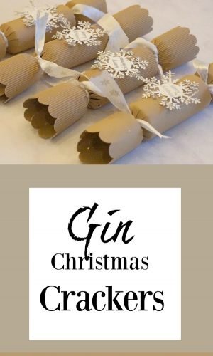 Gin Christmas Cracker Project, Made with the Cricut Explore Air and also a handy template image and link to Christmas Cracker Jokes