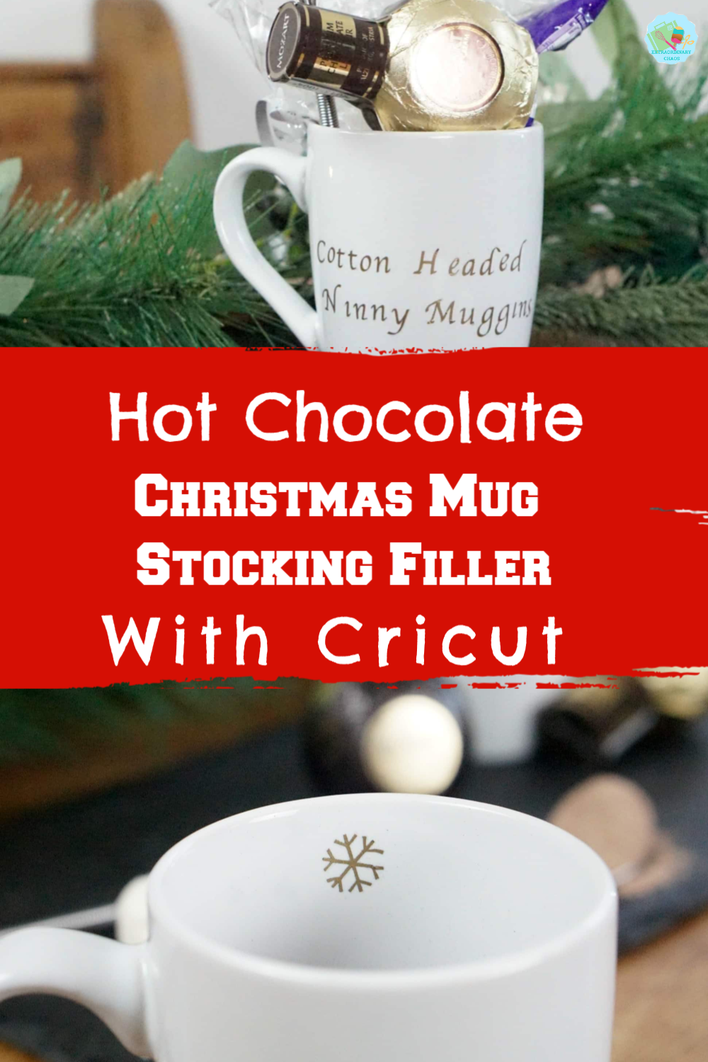 Hot chocolate mug Christmas stocking filler Gift With Cricut