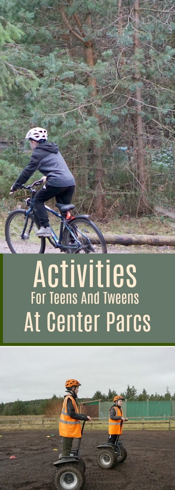 Activities For Teens And Tweens At Center Parcs, Including Adrenaline Activities such a climbing and zip wires, segway experience and some lower cost activities