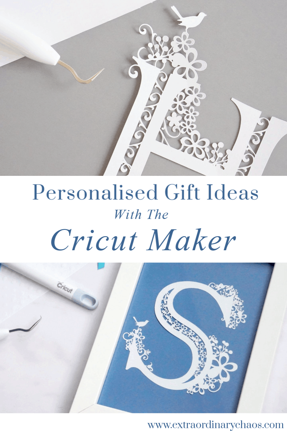 Personalised Gift Ideas for Weddings, Christenings and Birthdays with the Cricut Maker #personalisedgift #weddinggift #christeninggift #papercuts