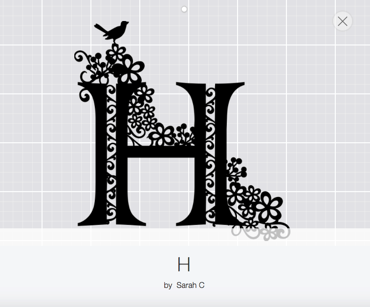 H Monogram Paper-Cut design space pattern, www.extraordinarychaos.com 