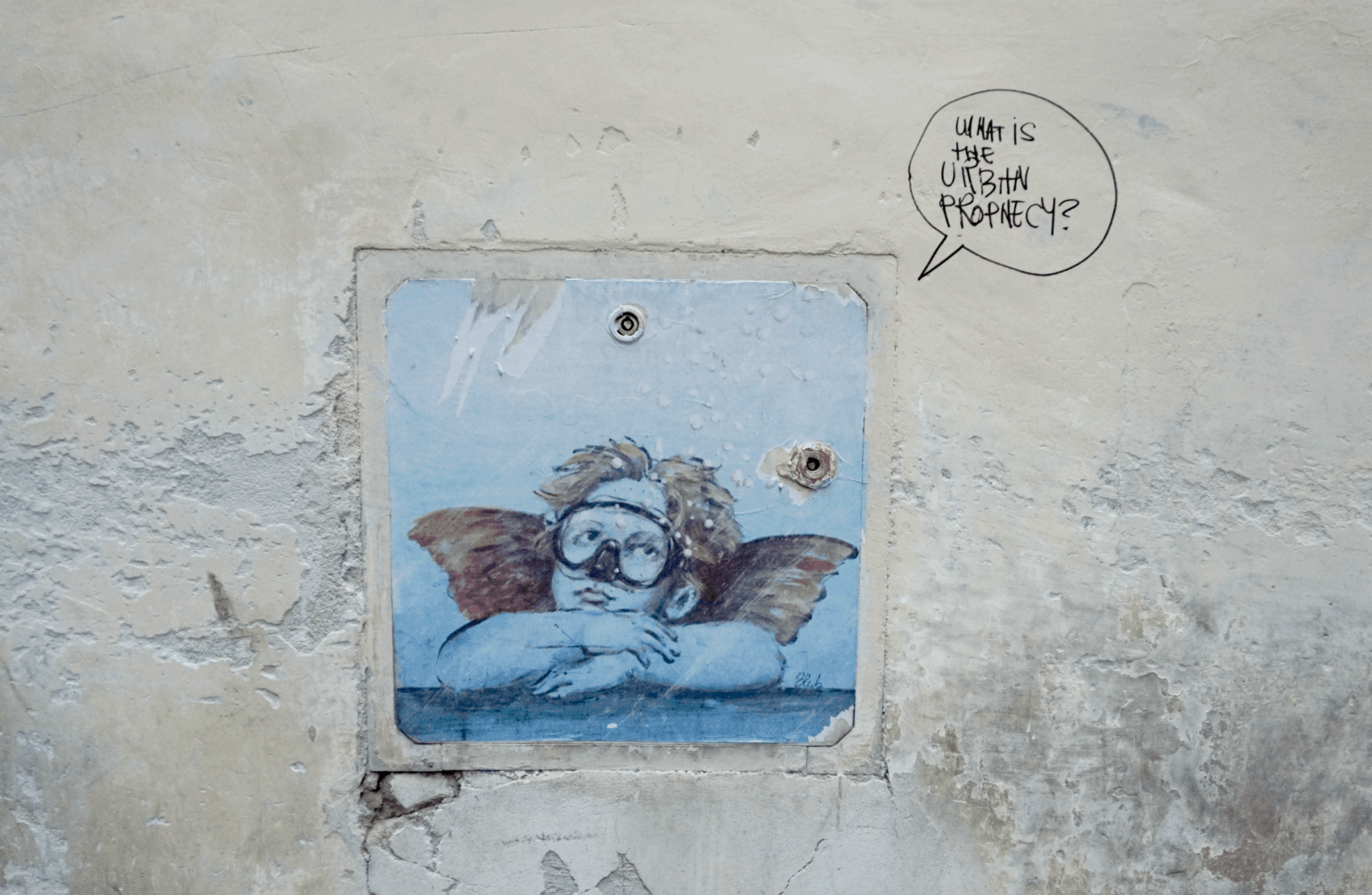 Exploring street art in Florence as part of a guided tour