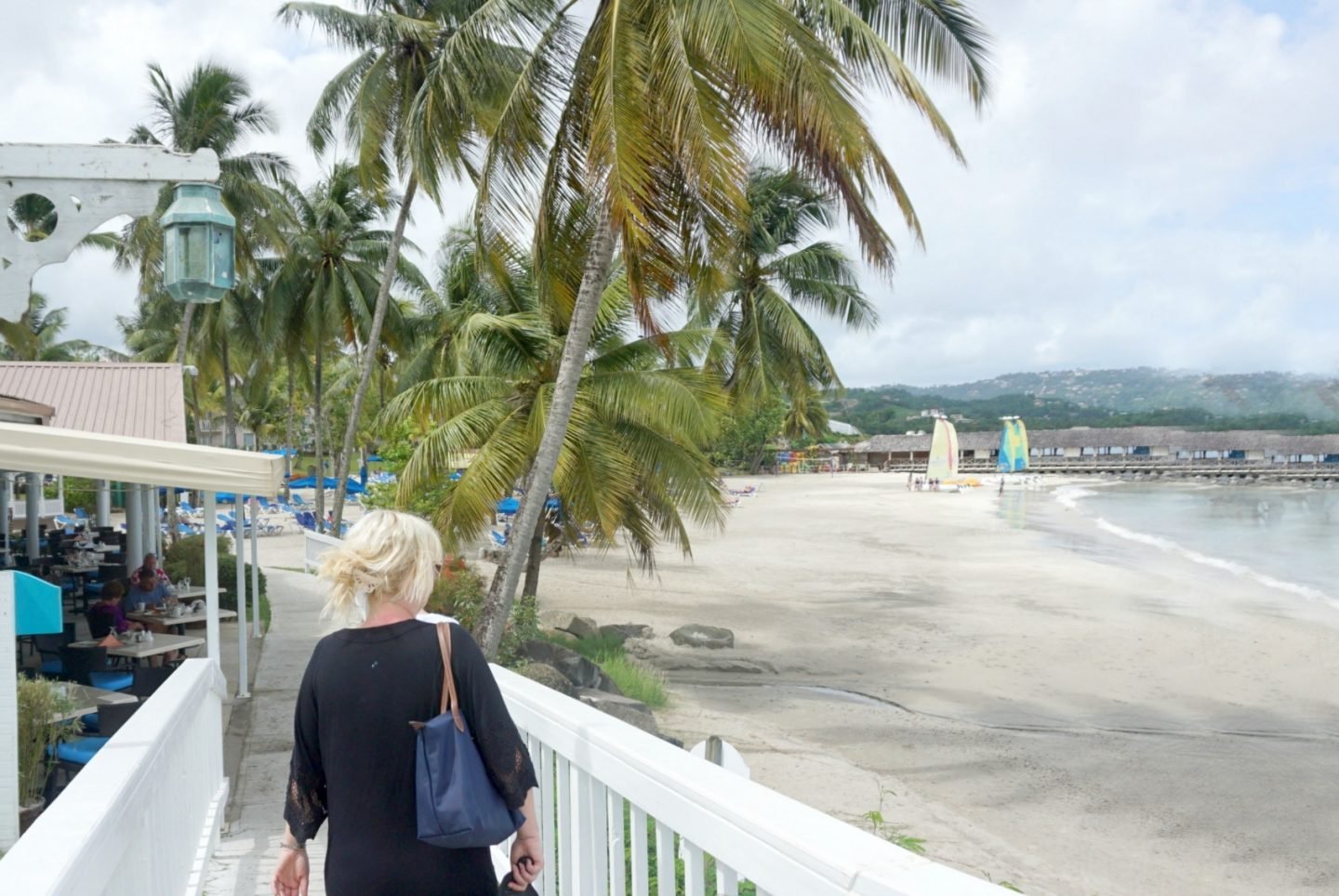 Overlooking the beach at Elite Island Resort