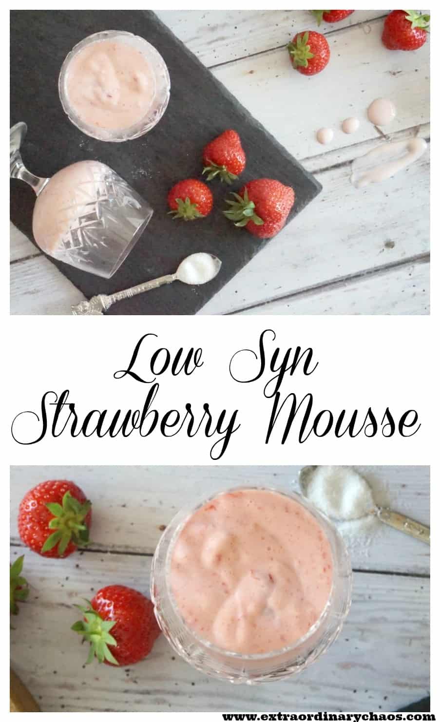 Low Syn Strawberry Mousse Easy to make and perfect to serve as a slimming world friendly low fat dessert at dinner parties