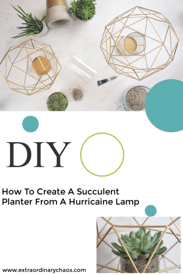 HOW TO Create A Succulent Planter From A Hurricane Lamp