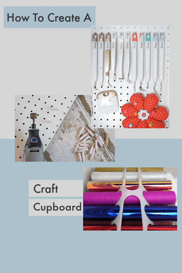 How to create a craft cupboard with pegboard and a dremmel multi tool