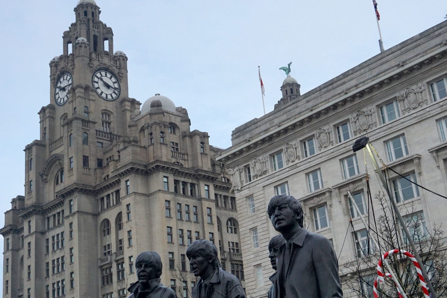 The Beetles Statue At Liverpool Waterfront