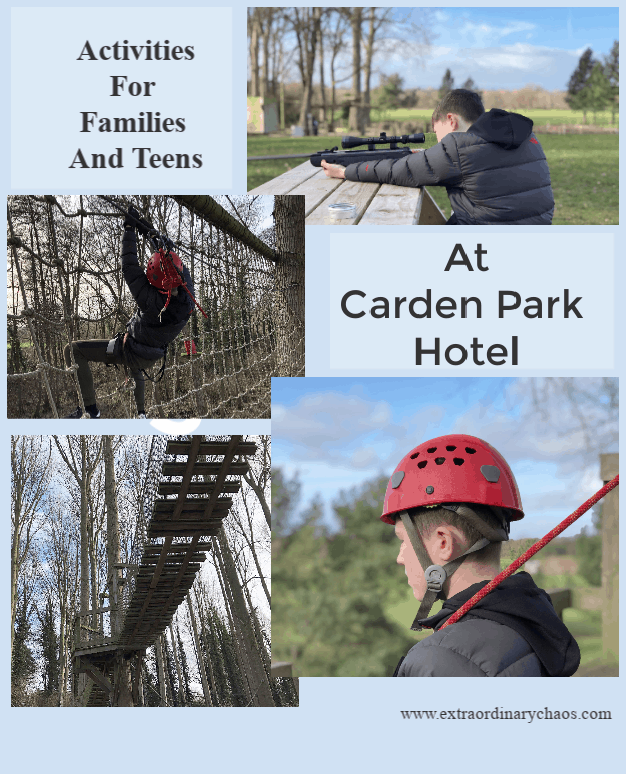 Activities for Teenagers at Carden Park including Kong Ropes, Shooting Lessons, Archery and the Zip Wire