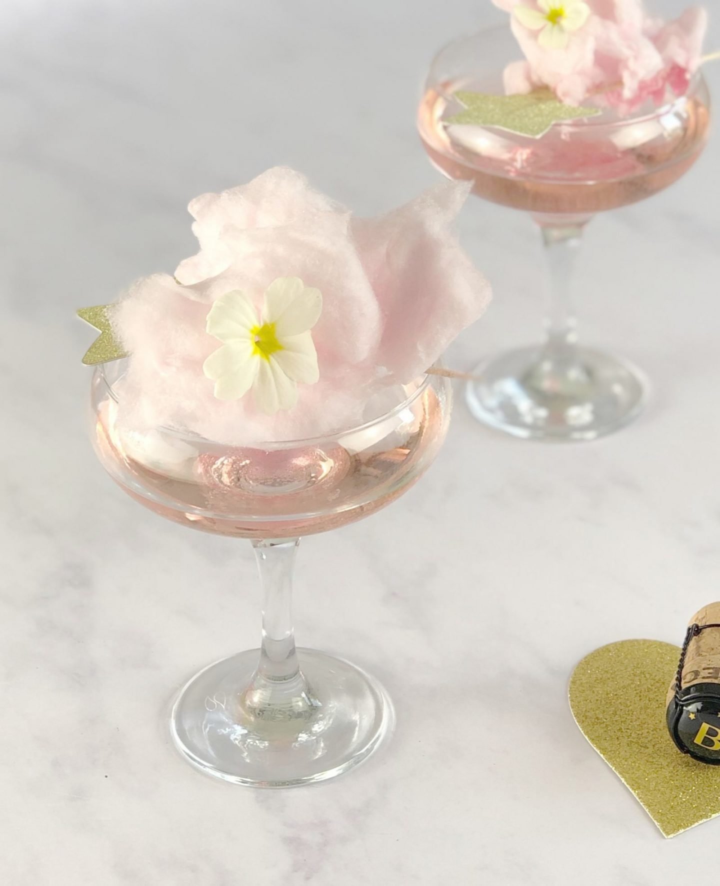 Champagne and Candyfloss Cocktail