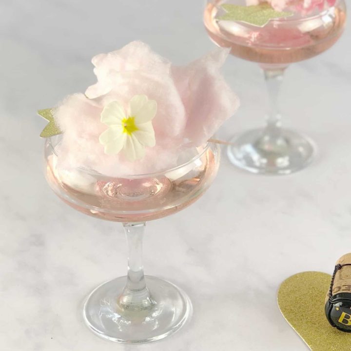 Champagne and Candyfloss Cocktail