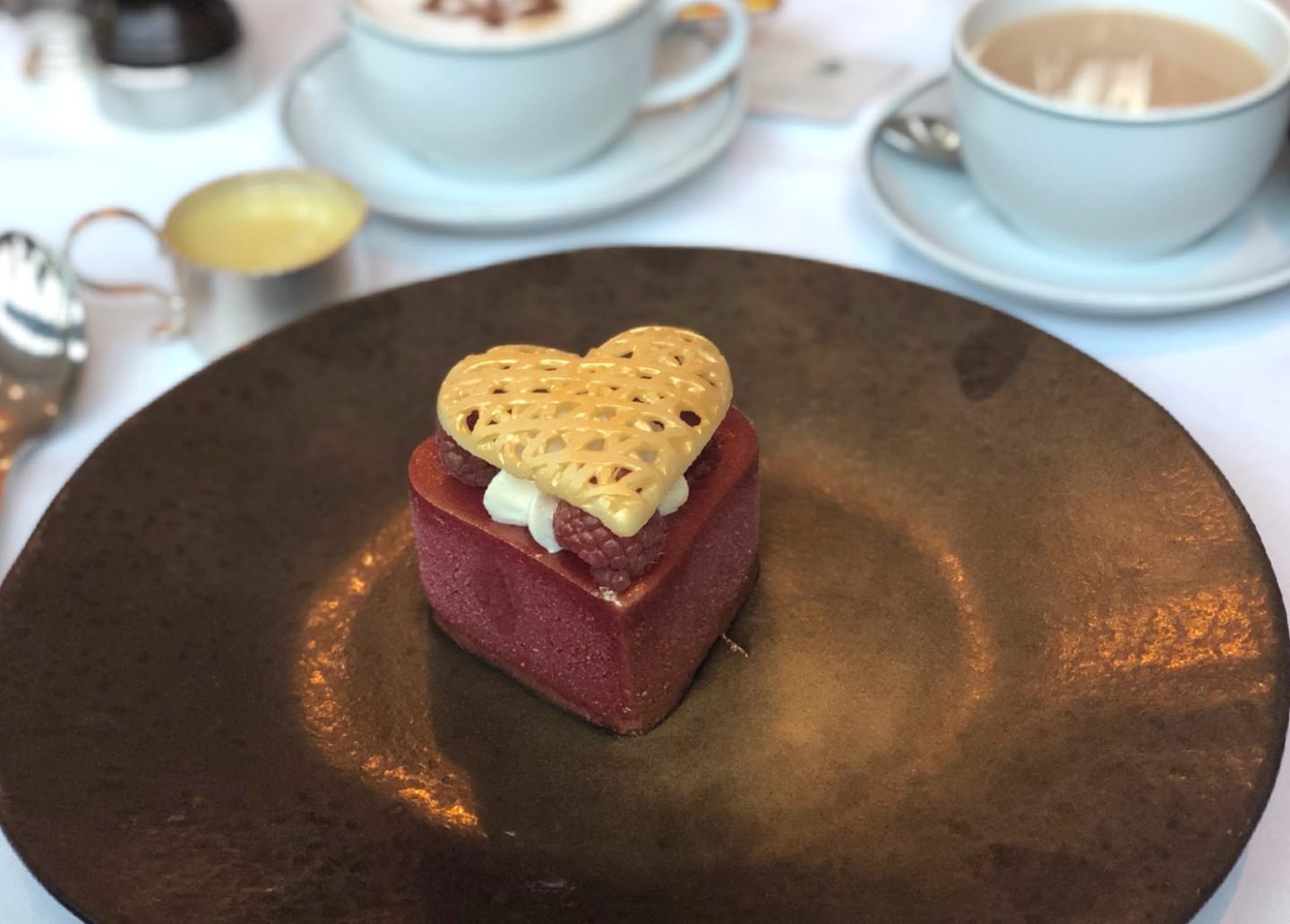 The valentines dessert at the Ivy Manchester