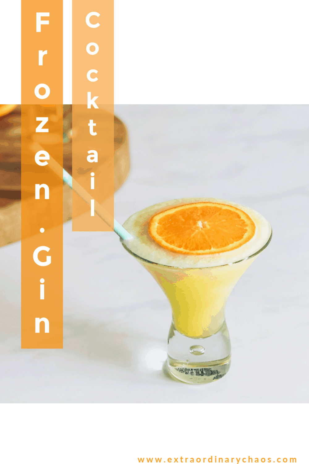 Frozen gin and orange cocktail recipe