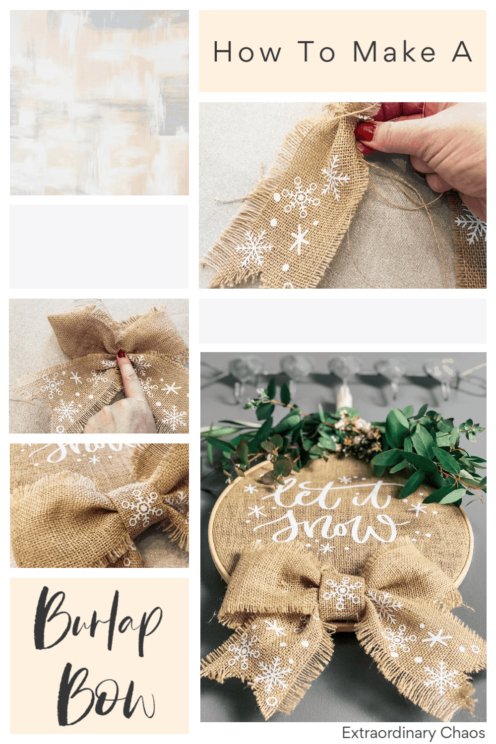 How To Make A Burlap Bow