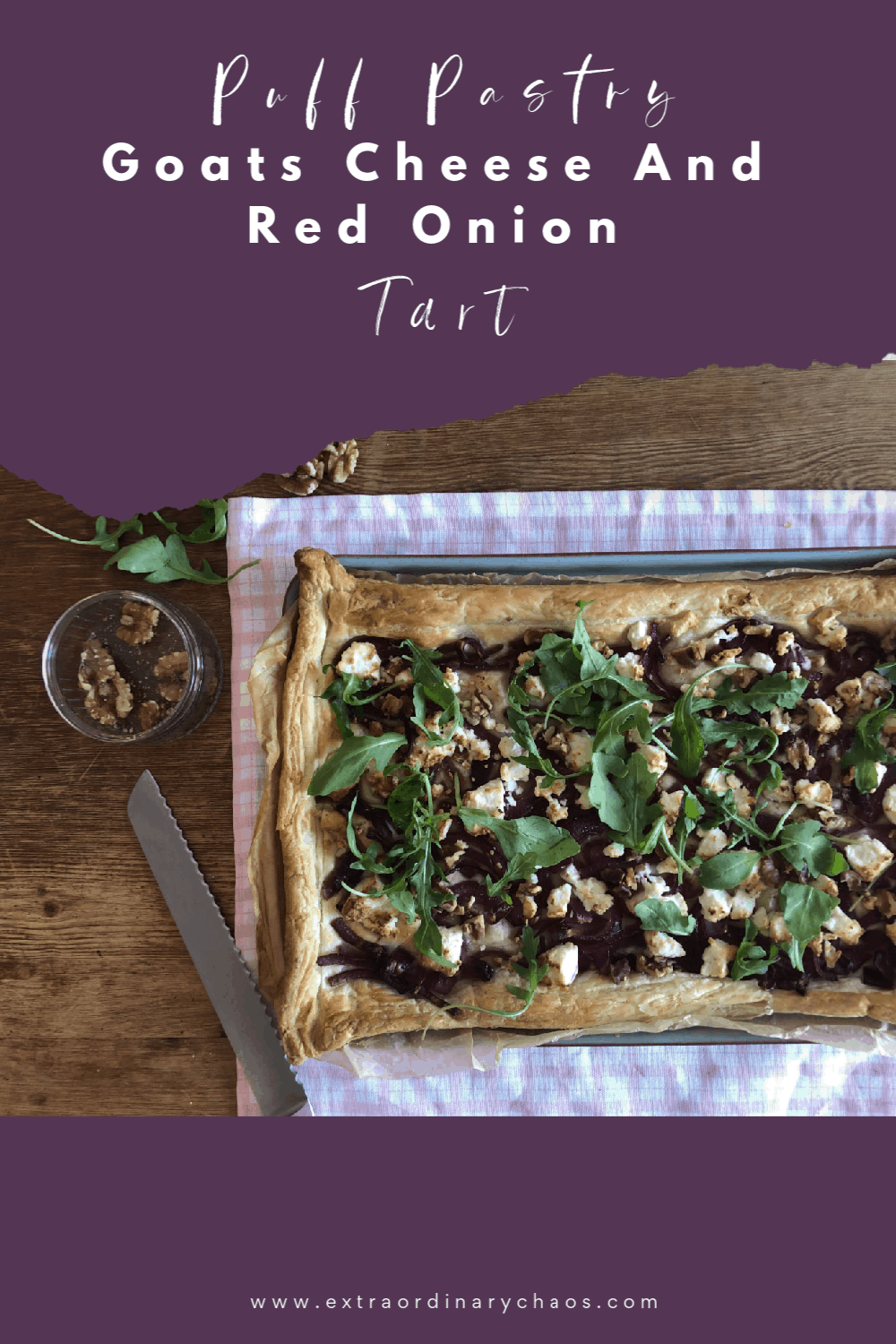 Puff Pastry Goats Cheese And Red Onion Tart
