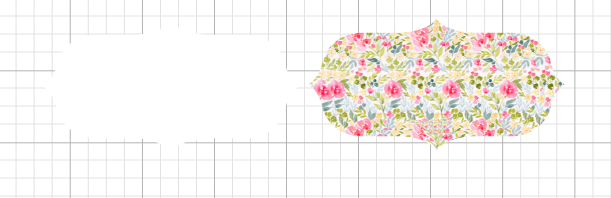 making a floral background for a print and cut label