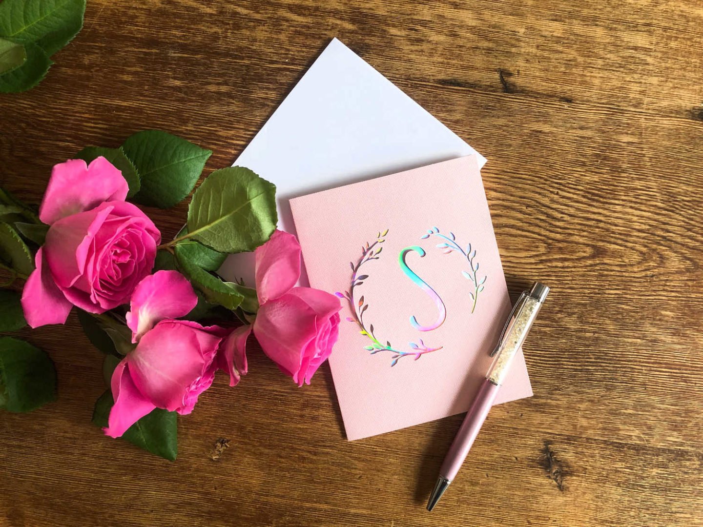 Making cards with monogram maker