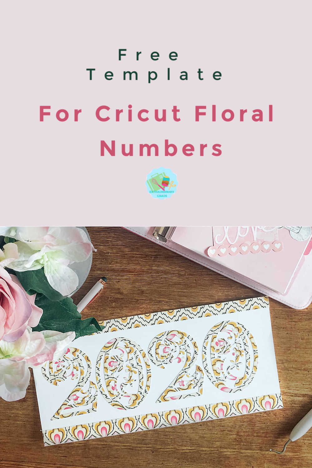 Free Cricut Floral Paper Cut Numbers perfect for paper cutting, cake toppers, wedding stationery and table numbers.