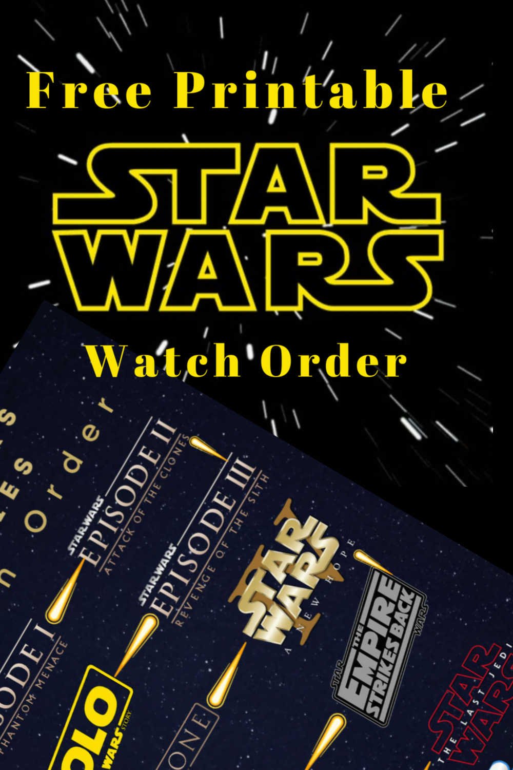 Free Printable Stars Wars Watch Order
