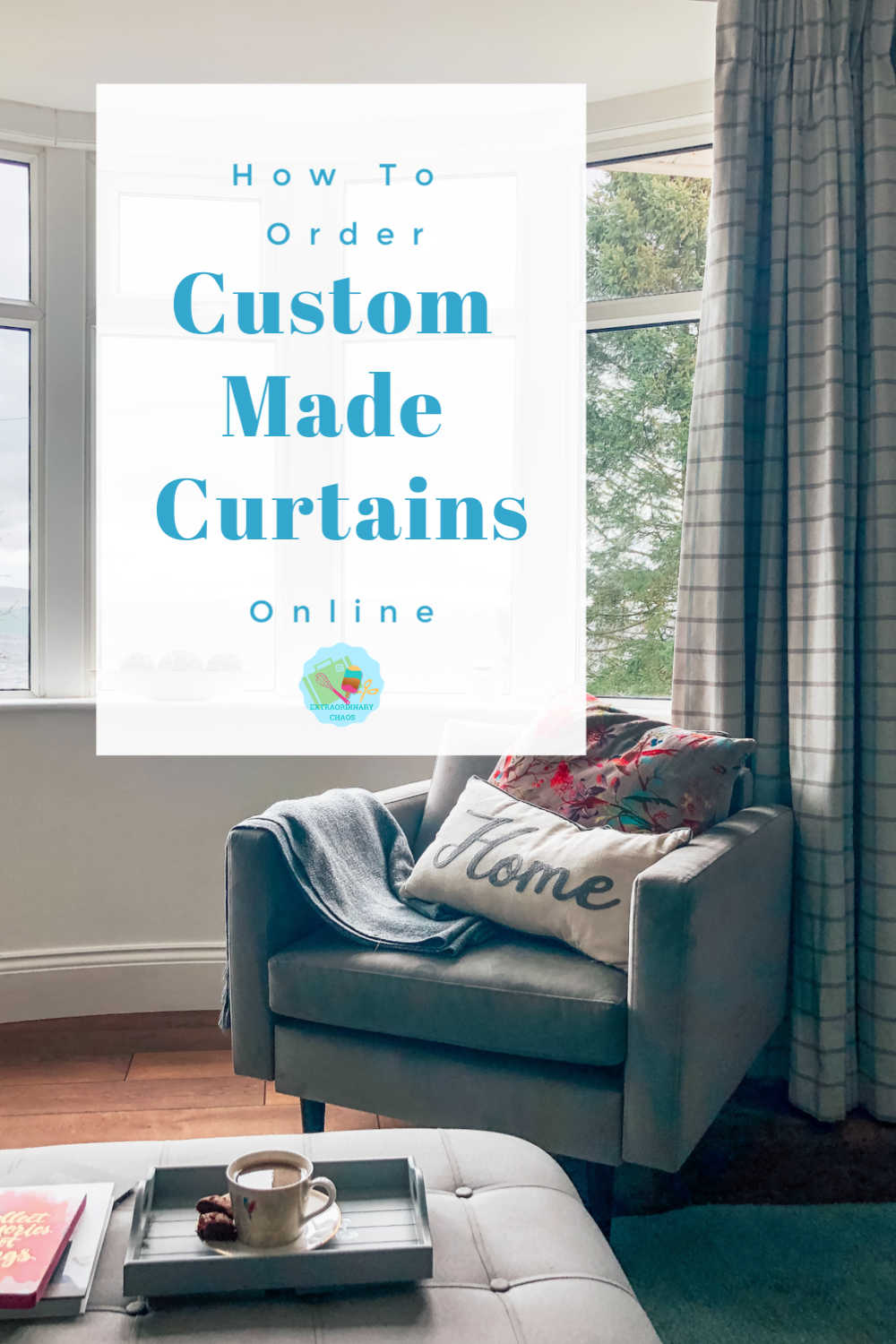 How to order custom made curtains online, including choosing samples, measuring and ordering guide