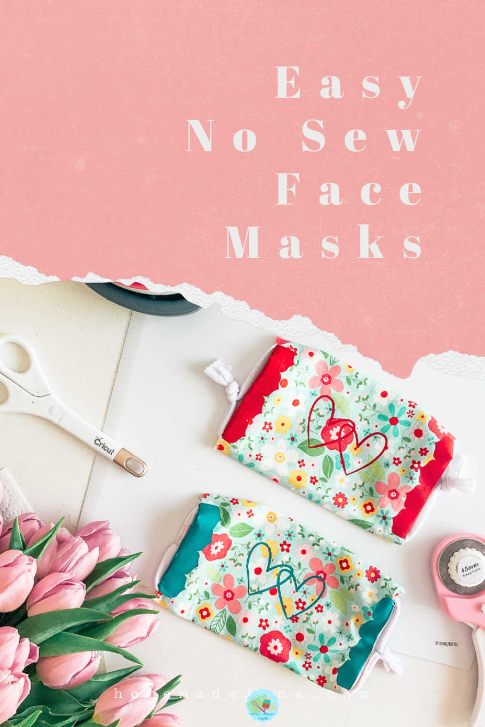 Easy children's face books, no need to sew just use Cricut Iron On Vinyl to seal the edges and jersey ear wraps for comfort #kidsmasks #facemasksforchildren #prettyfacemasks