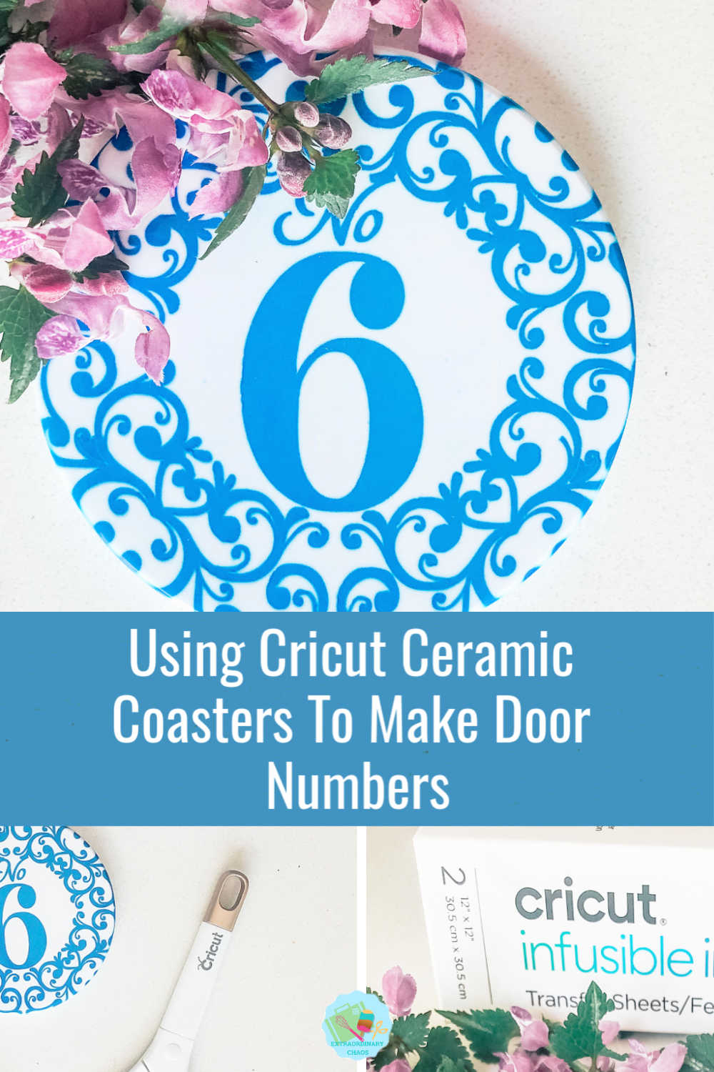 Using Cricut Ceramic Coasters To Make Door Numbers