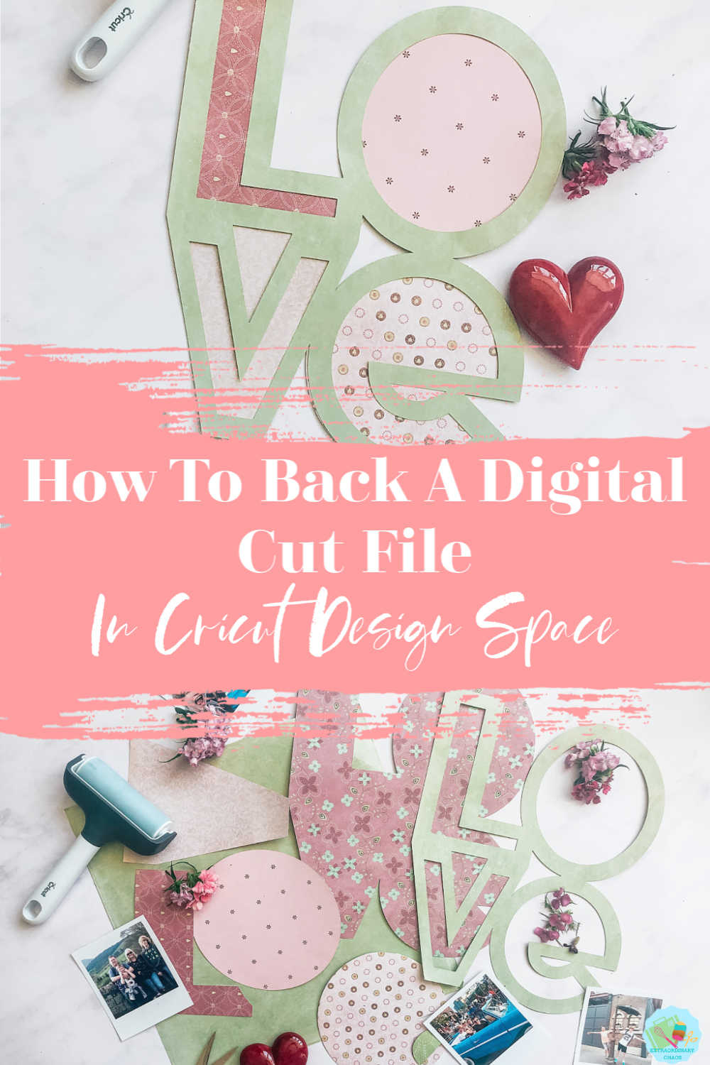 How to back a scrapbooking digital cut file in Cricut Design space