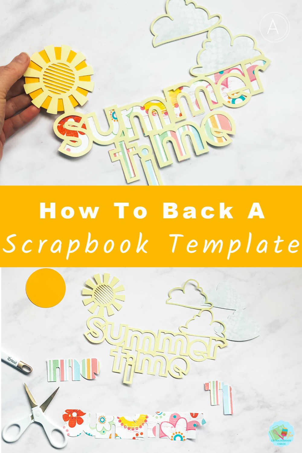 How to back a scrapbook template in Cricut Design Space