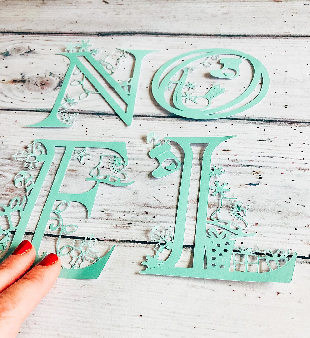 Christmas letters for crafting with Cricut
