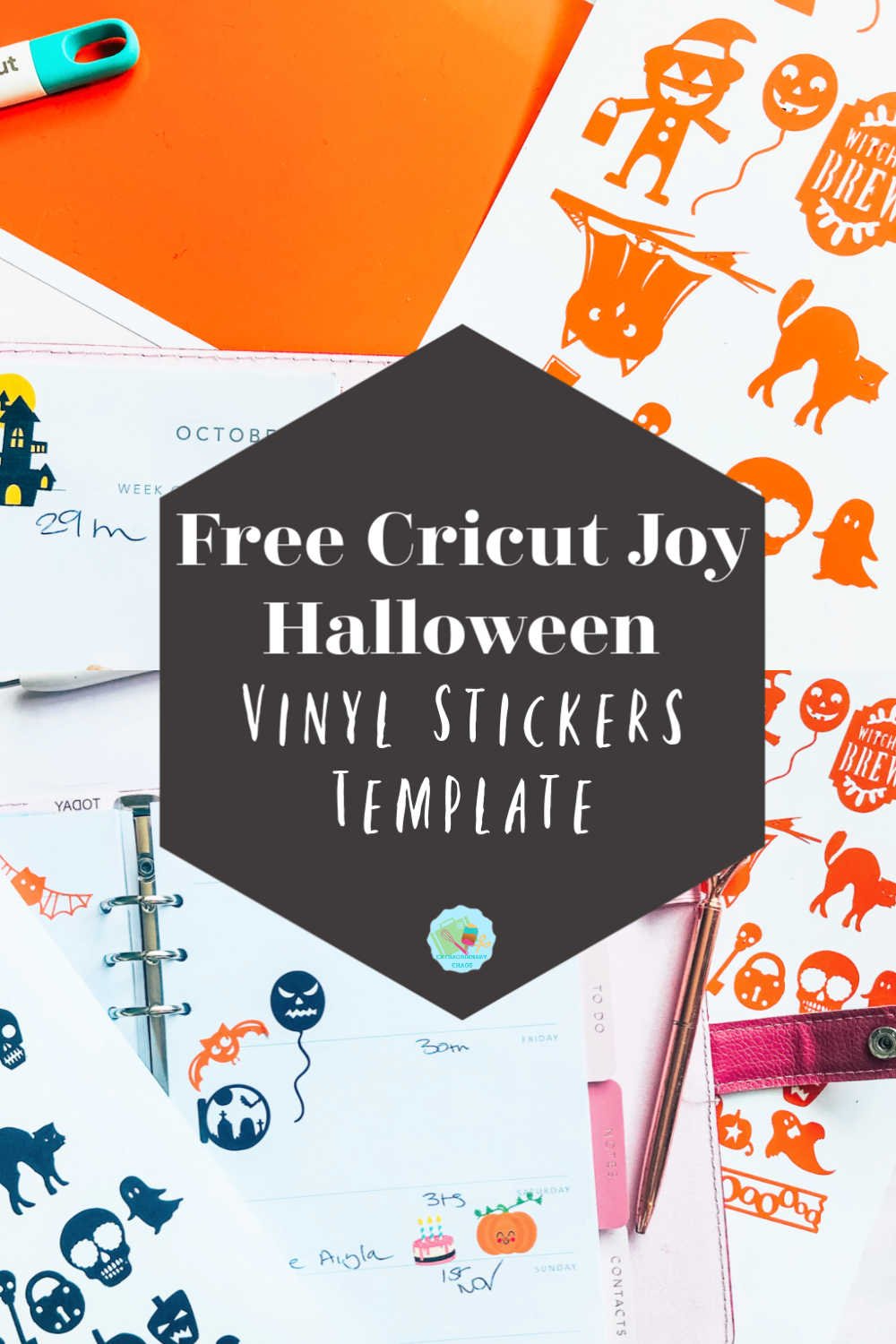 Free Cricut Joy Halloween Vinyl Stickers Template To Download and cut out, for trick or treating, Halloween Crafts and spooking planner stickers -2