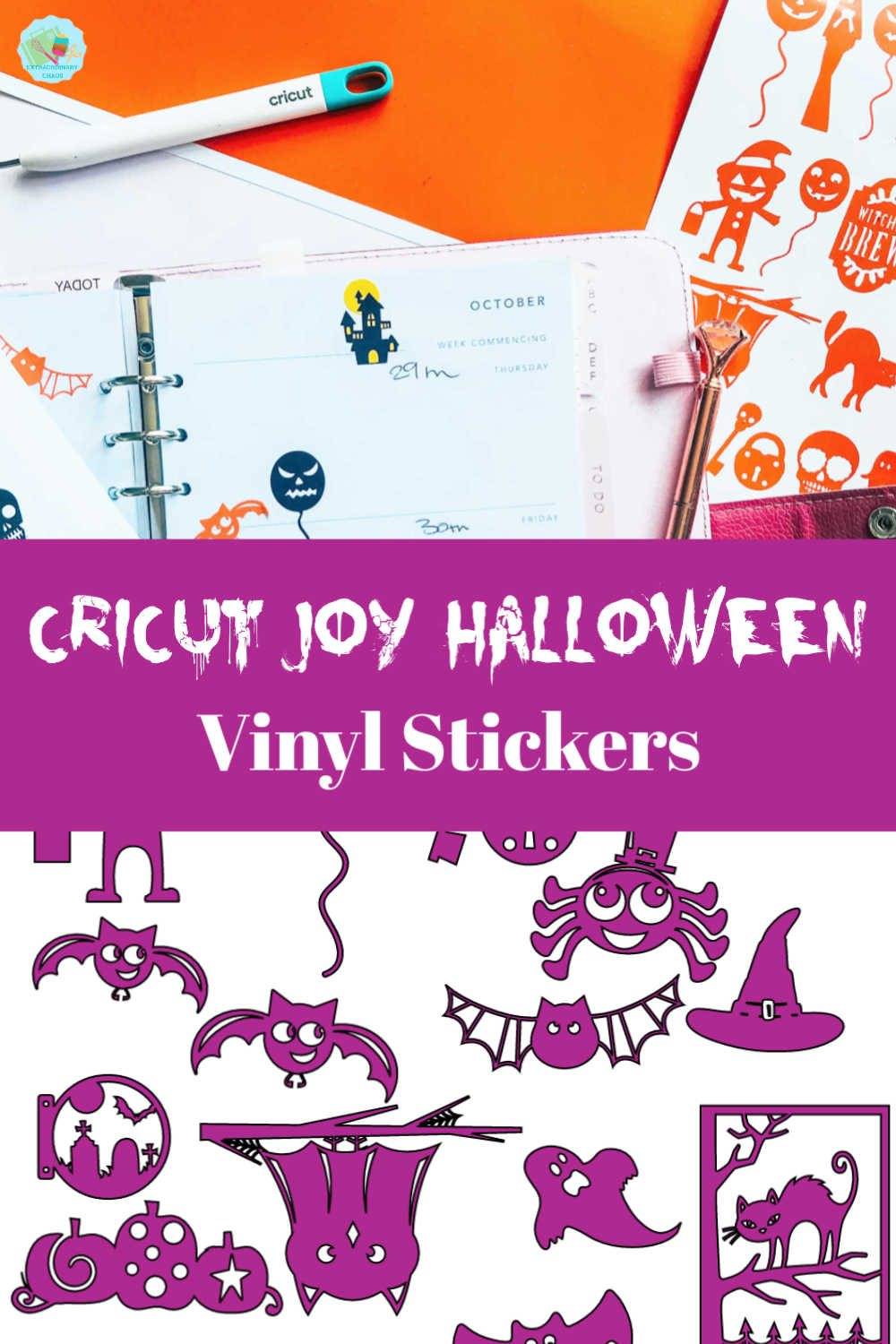 Halloween Cricut Joy Vinyl Planner Stickers
