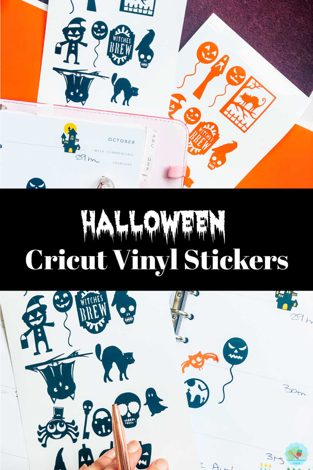 Halloween Cricut Vinyl Stickers With Smart Vinyl