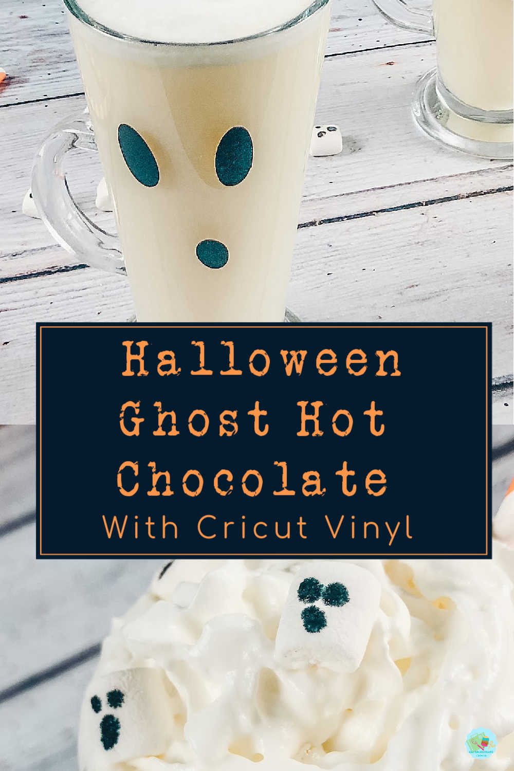 How to make Halloween Ghost. White Hot Chocolate With Ghost Marshmallow