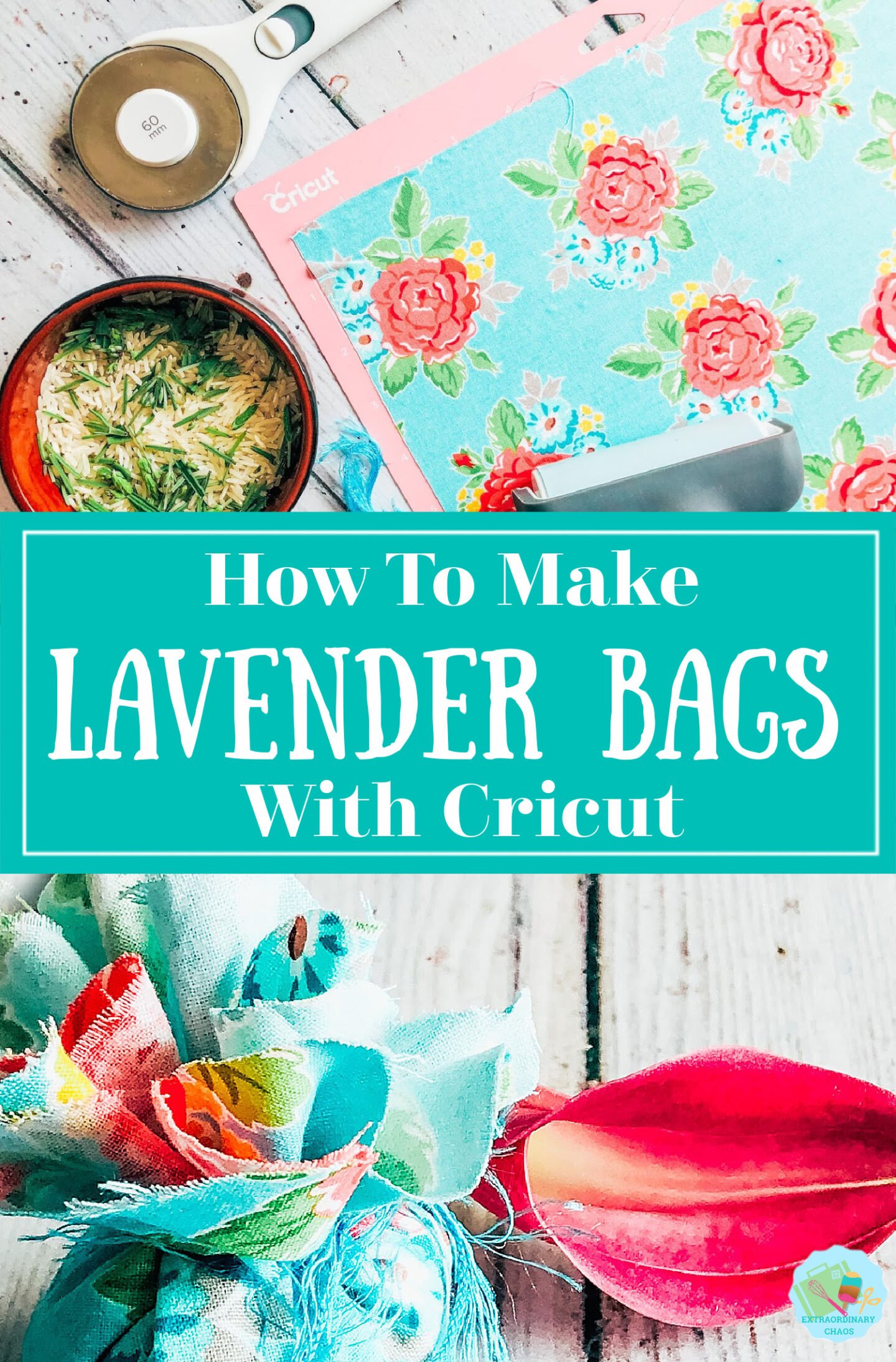How to make homemade Lavender sachets to refresh draws, but by your bed or repel flies with a Cricut Maker