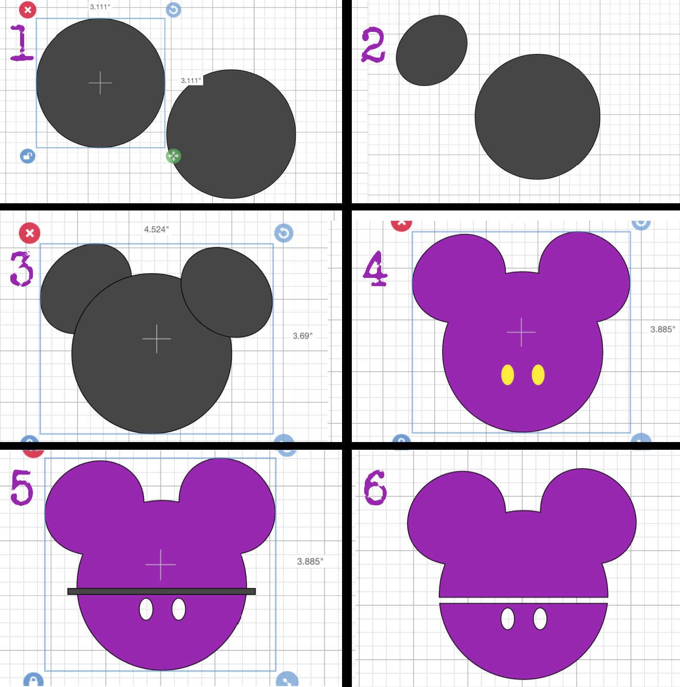 How to create a Free Cricut Mickey Mouse Template