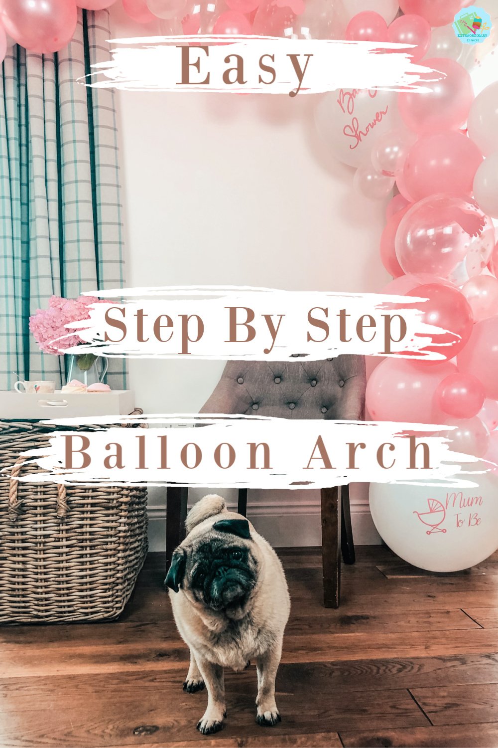 How to make an easy step by step balloon arch for parties, baby showers and bridal showers.