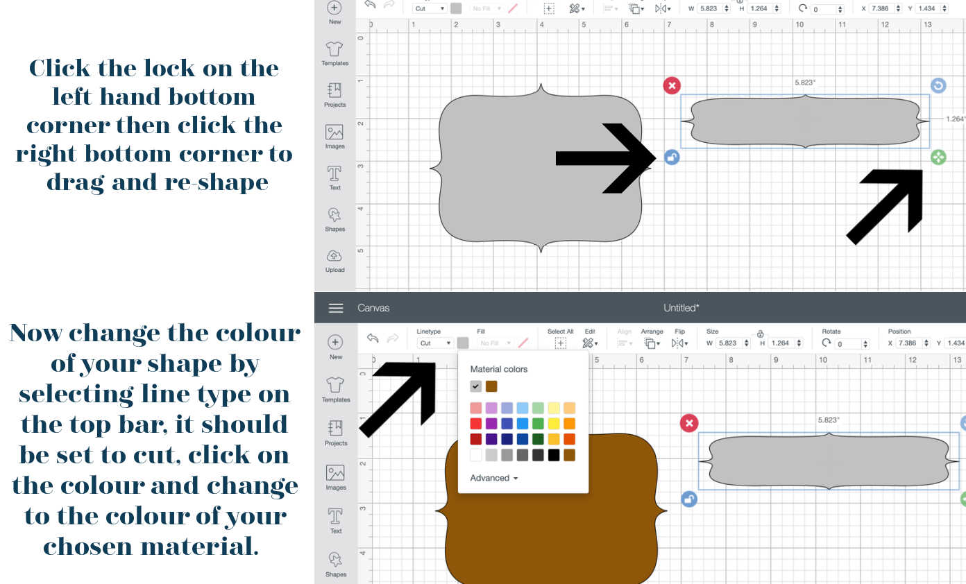 How to resize a shape in Cricut Design Space