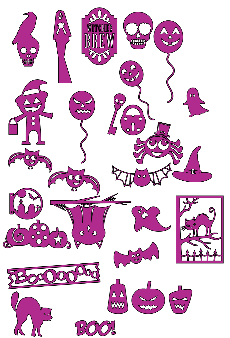 Halloween Stickers Free Template