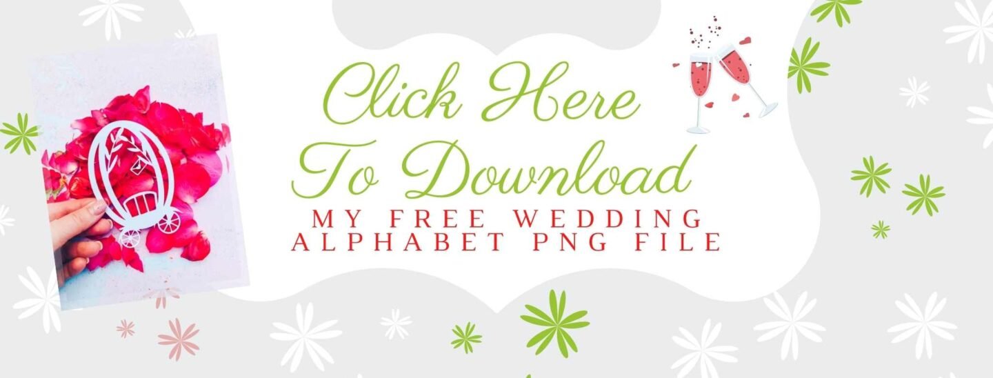 Click to download your free Wedding Alphabet PNG