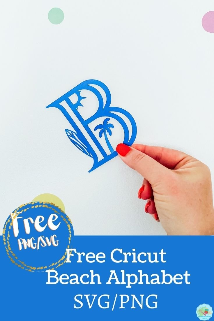 Free Cricut Beach Alphabet for crafting, t shirts and making projects to sell