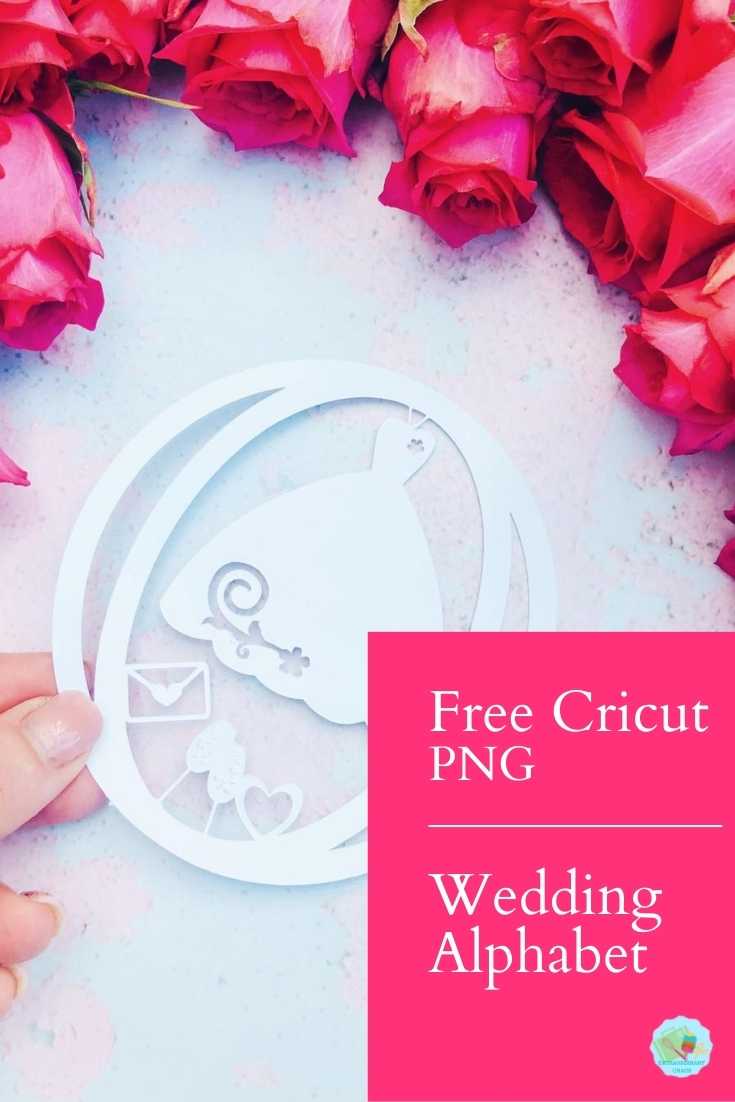 Free Cricut PNG Wedding Alphabet for wedding projects with Cricut