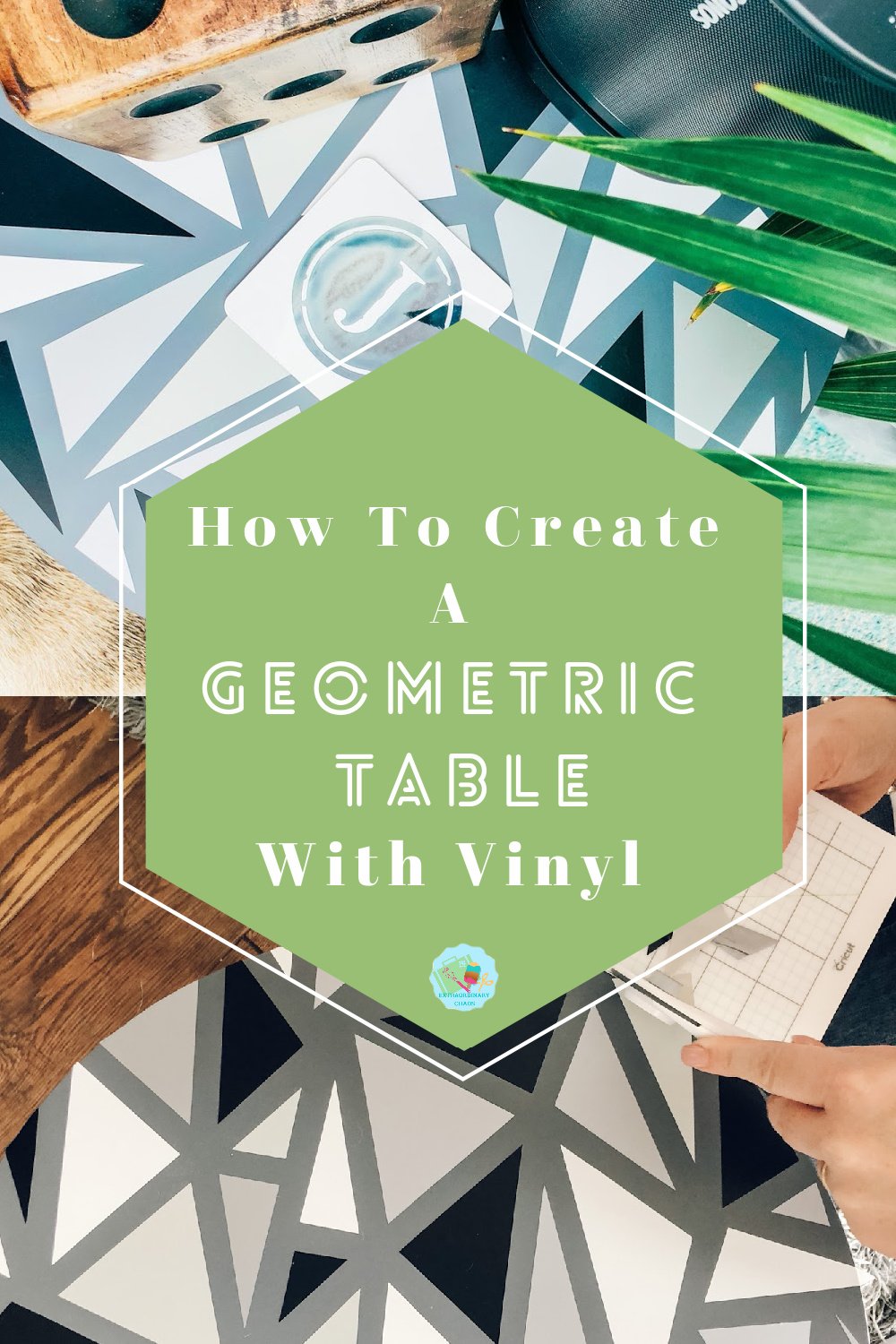 How to create a geometric table and be able to up cycle furniture with Cricut