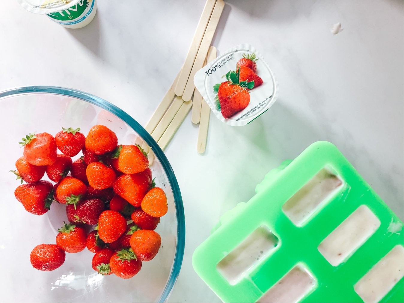 Recipe For Frozen Strawberry Yoghurt Ice Lollies