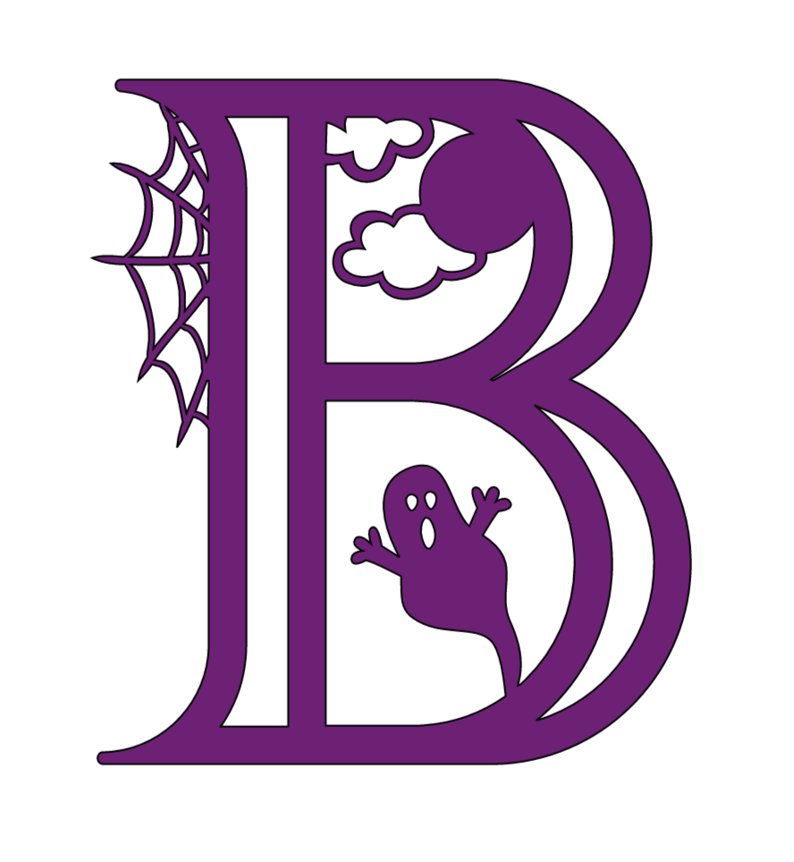 Cricut Halloween Alphabet, b