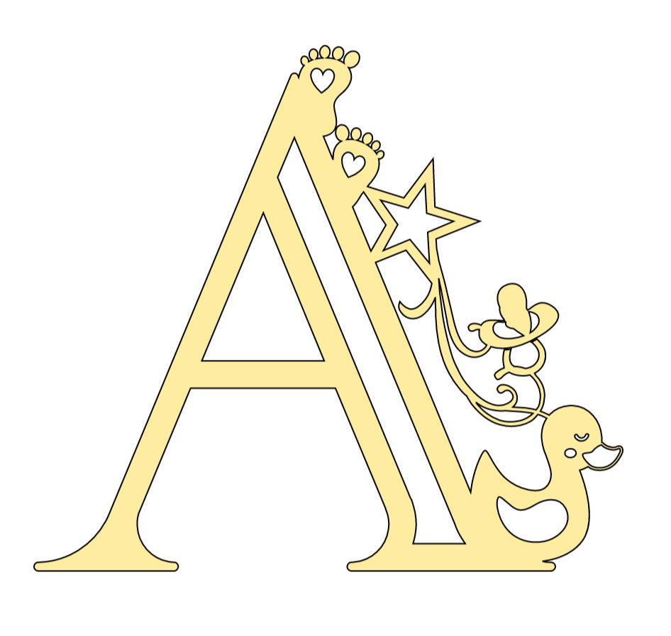 Cricut Baby Alphabet Letter A